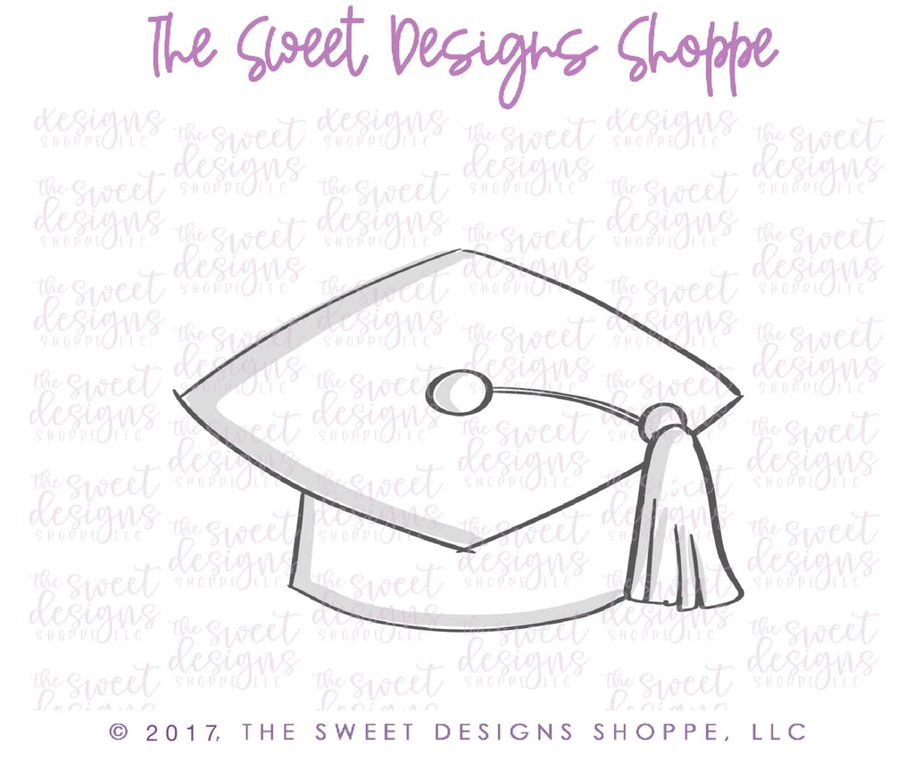 Cookie Cutters - Graduation Cap V2 - Cookie Cutter - Sweet Designs Shoppe - - ALL, celebration, Clothing / Accessories, Cookie Cutter, Grad, graduation, graduations, Promocode, School, School / Graduation