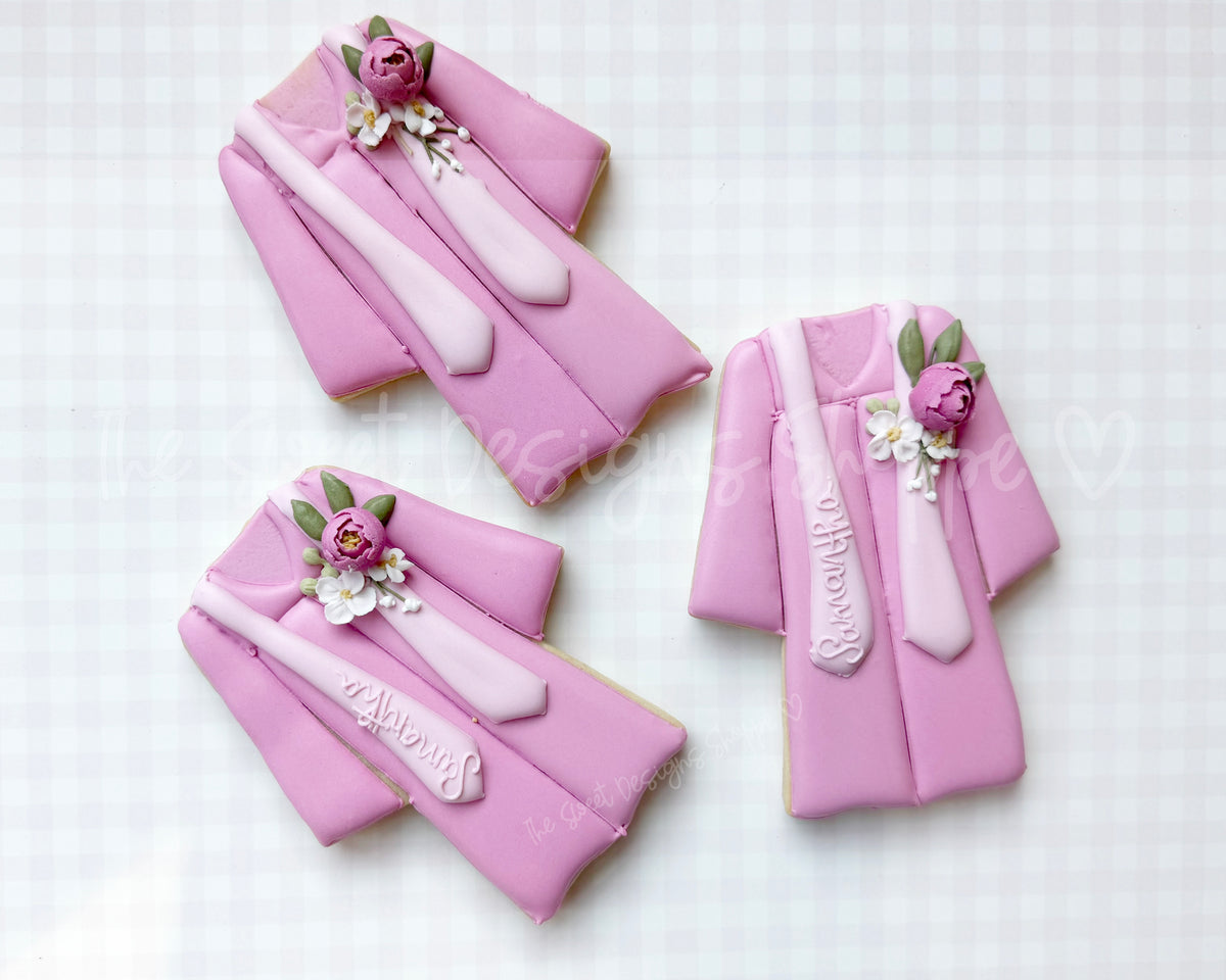 Cookie Cutters - Graduation Gown with Flowers - Cookie Cutter - The Sweet Designs Shoppe - TSDS - - ALL,award,back to school,Cookie Cutter,diploma,Grad,Graduation,Graduation gown with flowers,graduations,mothers,Promocode,School,School / Graduation,school supplies,STL