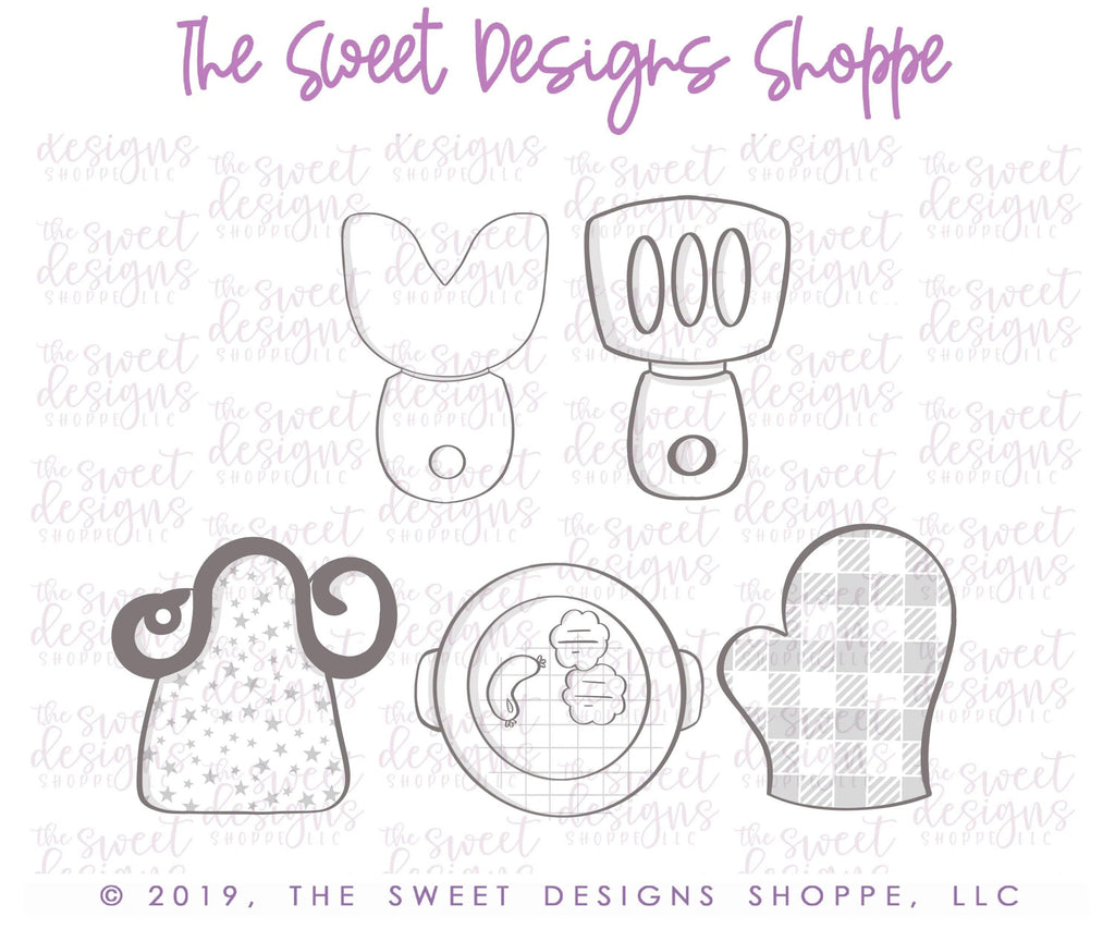 Cookie Cutters - Grill Set - Cookie Cutters - The Sweet Designs Shoppe - TSDS - - ALL,Cookie Cutter,dad,Father,Fathers Day,grandfather,Mini Sets,mother,Mothers Day,Promocode,regular sets,set,STL