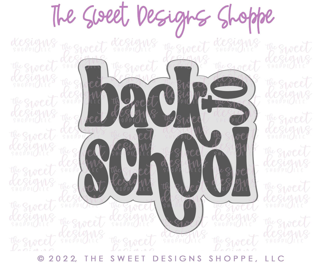 Cookie Cutters - Groovy Back to School Plaque - Cookie Cutter - The Sweet Designs Shoppe - - ALL, back to school, Cookie Cutter, groovy, Plaque, Plaques, PLAQUES HANDLETTERING, Promocode, Retro, School, School / Graduation, school supplies