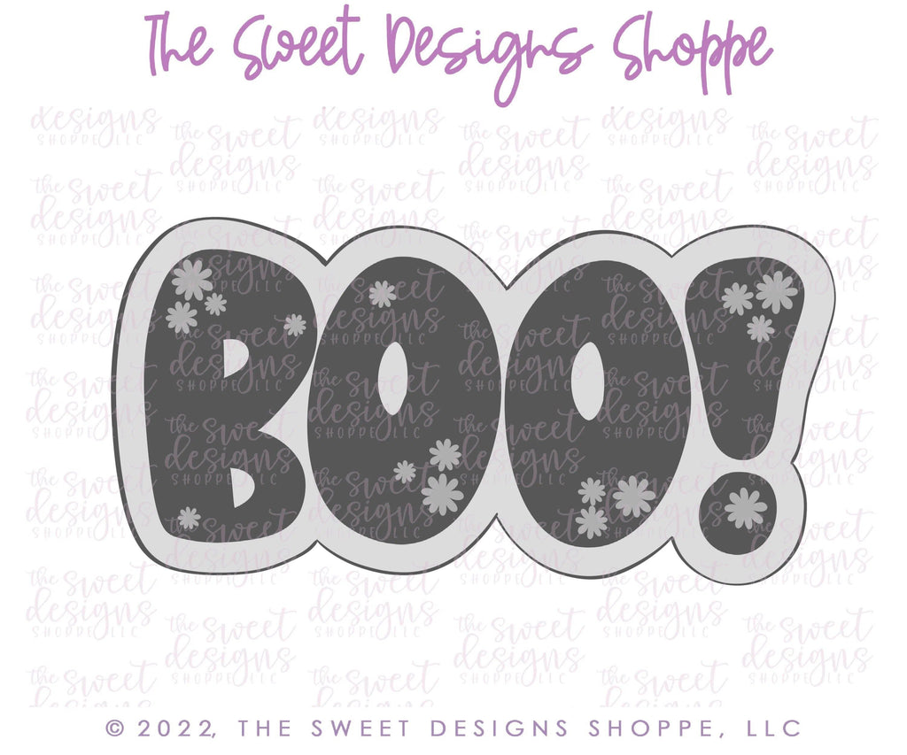 Cookie Cutters - Groovy Boo - Cookie Cutter - The Sweet Designs Shoppe - TSDS - - ALL,Boo!,Cookie Cutter,Halloween,handlettering,Lettering,Plaque,Plaques,PLAQUES HANDLETTERING,Promocode,text