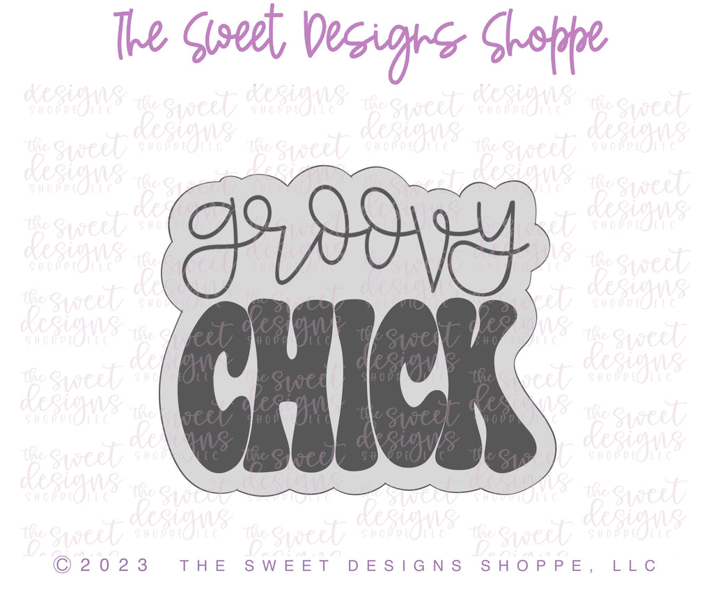 Cookie Cutters - Groovy Chick Set - Set of 2 - Cookie Cutters - The Sweet Designs Shoppe - TSDS - - ALL,Animal,Animals,Animals and Insects,Cookie Cutter,Easter,Easter / Spring,Mini Sets,Promocode,regular sets,set,STL