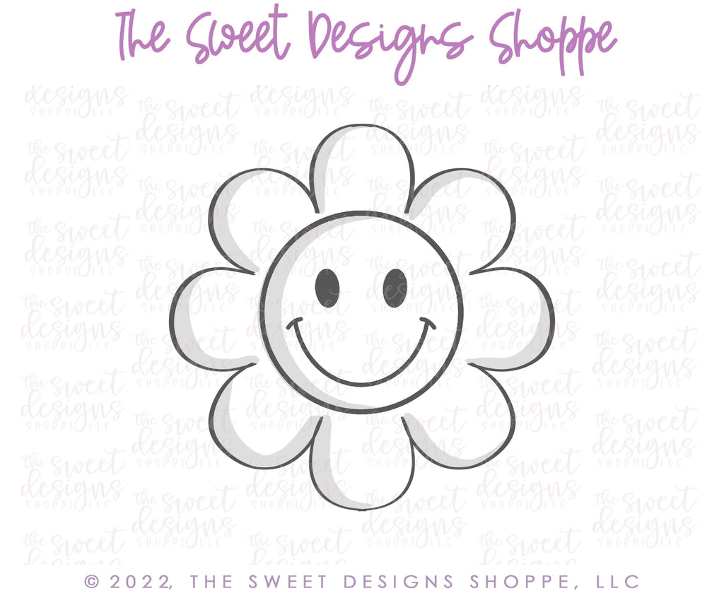 Cookie Cutters - Groovy Daisy Plaque A - Cookie Cutter - Sweet Designs Shoppe - - ALL, Cookie Cutter, Easter, Easter / Spring, Flower, Flowers, Leaves and Flowers, MOM, Mom Plaque, mother, Mothers Day, Nature, Plaque, Plaques, PLAQUES HANDLETTERING, Promocode, Trees Leaves and Flowers, Woodlands Leaves and Flowers