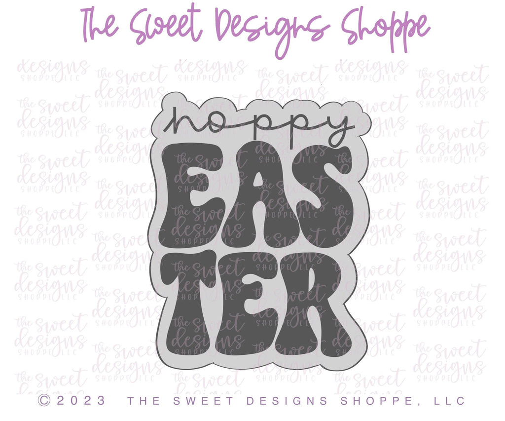 Cookie Cutters - Groovy Easter Plaque - Cookie Cutter - The Sweet Designs Shoppe - - ALL, Cookie Cutter, Easter, Easter / Spring, groovy, Plaque, Plaques, Promocode