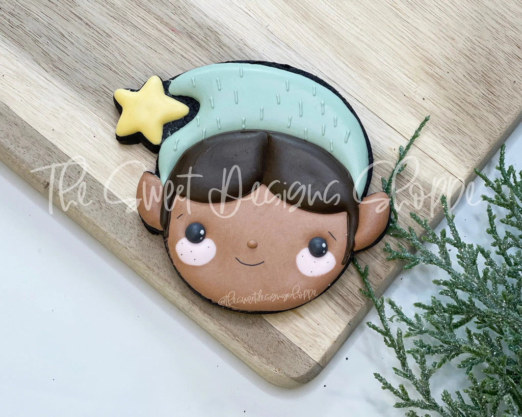 Cookie Cutters - Groovy Elf Face - Cookie Cutter - The Sweet Designs Shoppe - - ALL, Christmas, Christmas / Winter, Christmas Cookies, Cookie Cutter, Elf, elf face, Elf Girl Face, groovy, Promocode, Retro