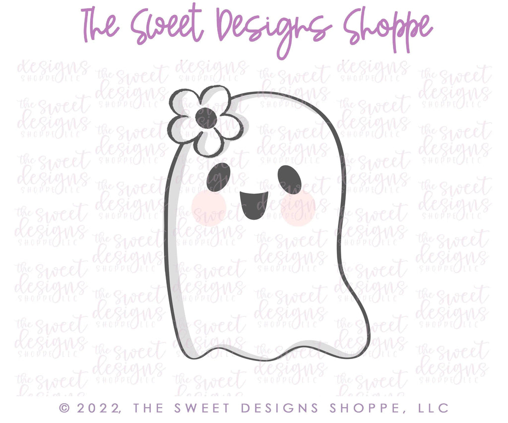 Cookie Cutters - Groovy Ghost with Daisy - Cookie Cutter - The Sweet Designs Shoppe - - ALL, Boo, Cookie Cutter, Ghost, halloween, Promocode