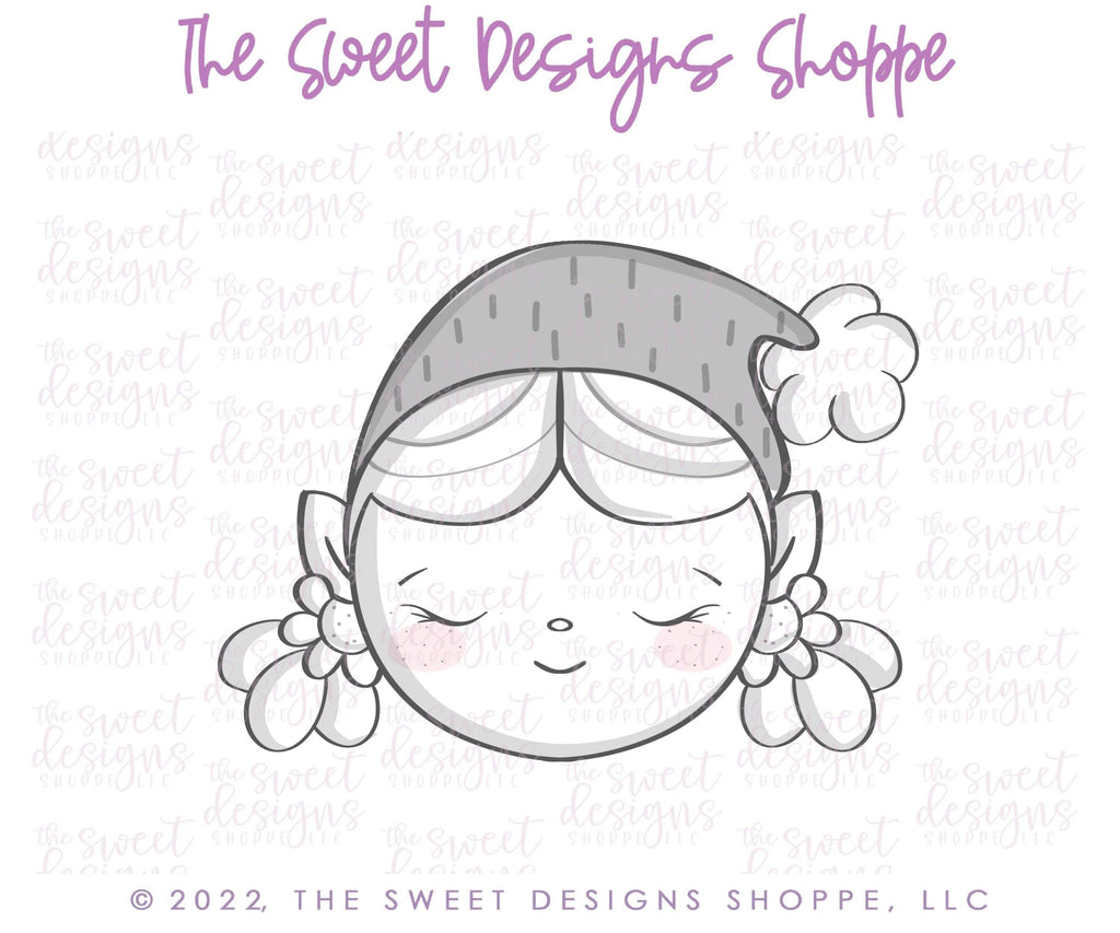 Cookie Cutters - Groovy Girl Elf Face - Cookie Cutter - The Sweet Designs Shoppe - TSDS - - ALL,Christmas,Christmas / Winter,Christmas Cookies,Cookie Cutter,Elf,elf face,Elf Girl Face,groovy,Promocode,Retro