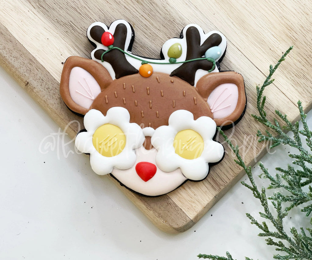 Cookie Cutters - Groovy Reindeer Face - Cookie Cutter - Sweet Designs Shoppe - - ALL, Christmas, Christmas / Winter, Christmas Cookies, Cookie Cutter, home, Promocode, Reindeer