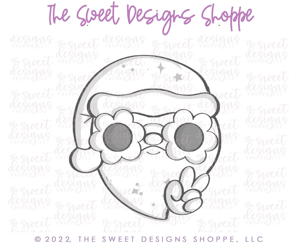 Cookie Cutters - Groovy Santa Face - Cookie Cutter - Sweet Designs Shoppe - - ALL, Christmas, Christmas / Winter, Christmas Cookies, Cookie Cutter, groovy, home, Promocode, Santa, Santa Face