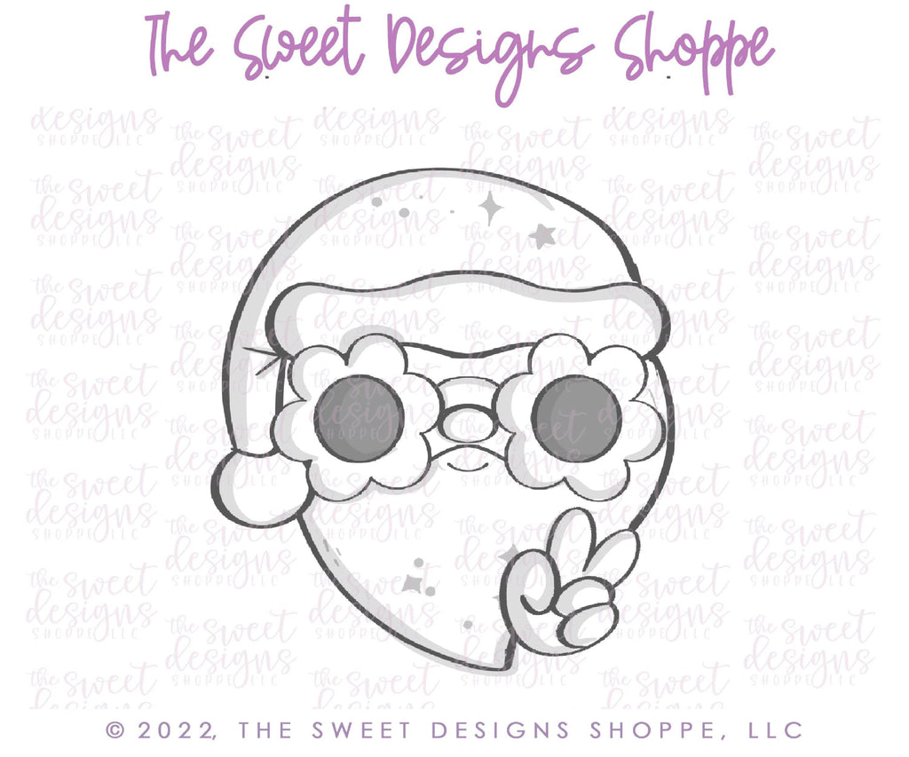 Cookie Cutters - Groovy Santa Face - Cookie Cutter - The Sweet Designs Shoppe - - ALL, Christmas, Christmas / Winter, Christmas Cookies, Cookie Cutter, groovy, home, Promocode, Santa, Santa Face