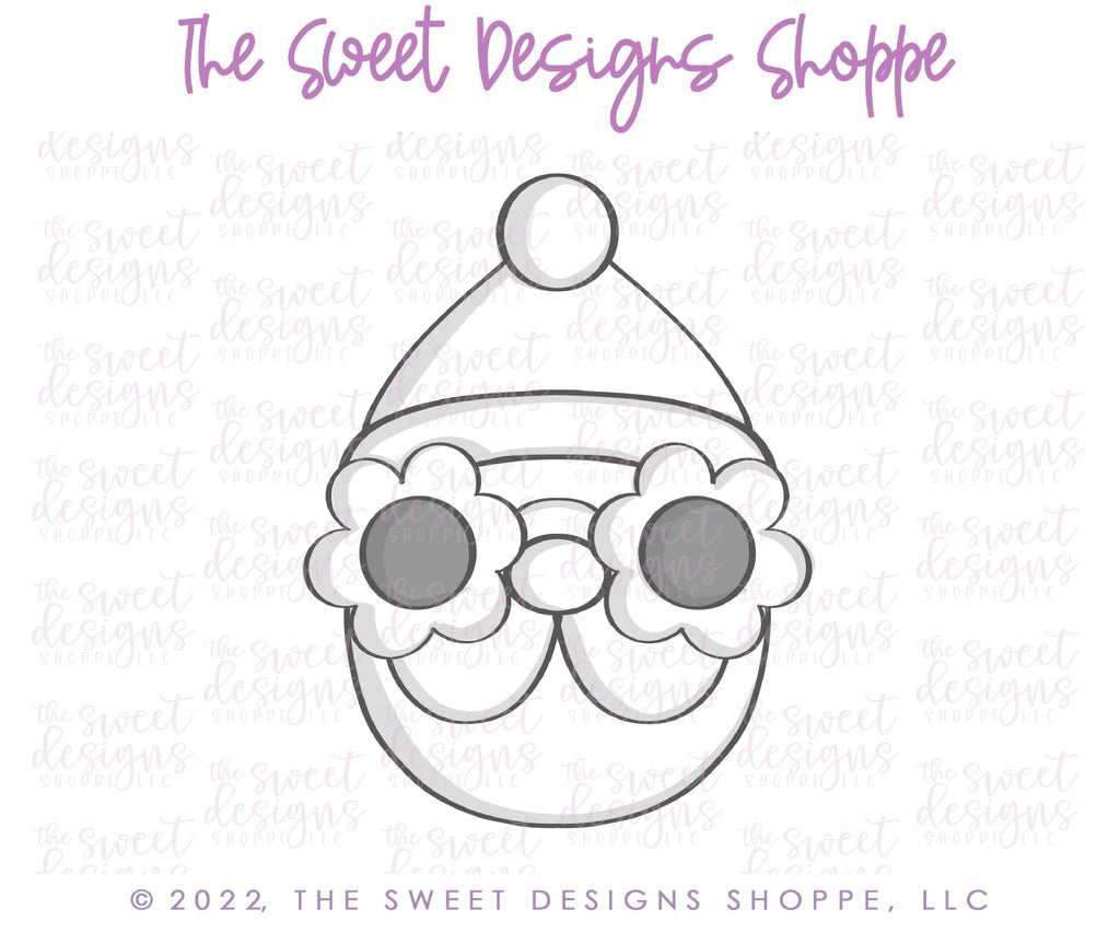 Cookie Cutters - Groovy Simple Santa Face - Cookie Cutter - Sweet Designs Shoppe - - ALL, Christmas, Christmas / Winter, Christmas Cookies, Cookie Cutter, groovy, home, Promocode, Santa, Santa Face