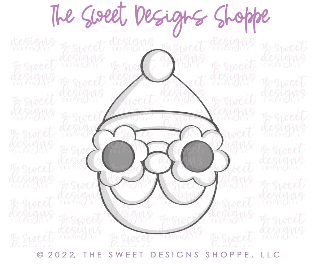 Cookie Cutters - Groovy Simple Santa Face - Cookie Cutter - The Sweet Designs Shoppe - - ALL, Christmas, Christmas / Winter, Christmas Cookies, Cookie Cutter, groovy, home, Promocode, Santa, Santa Face