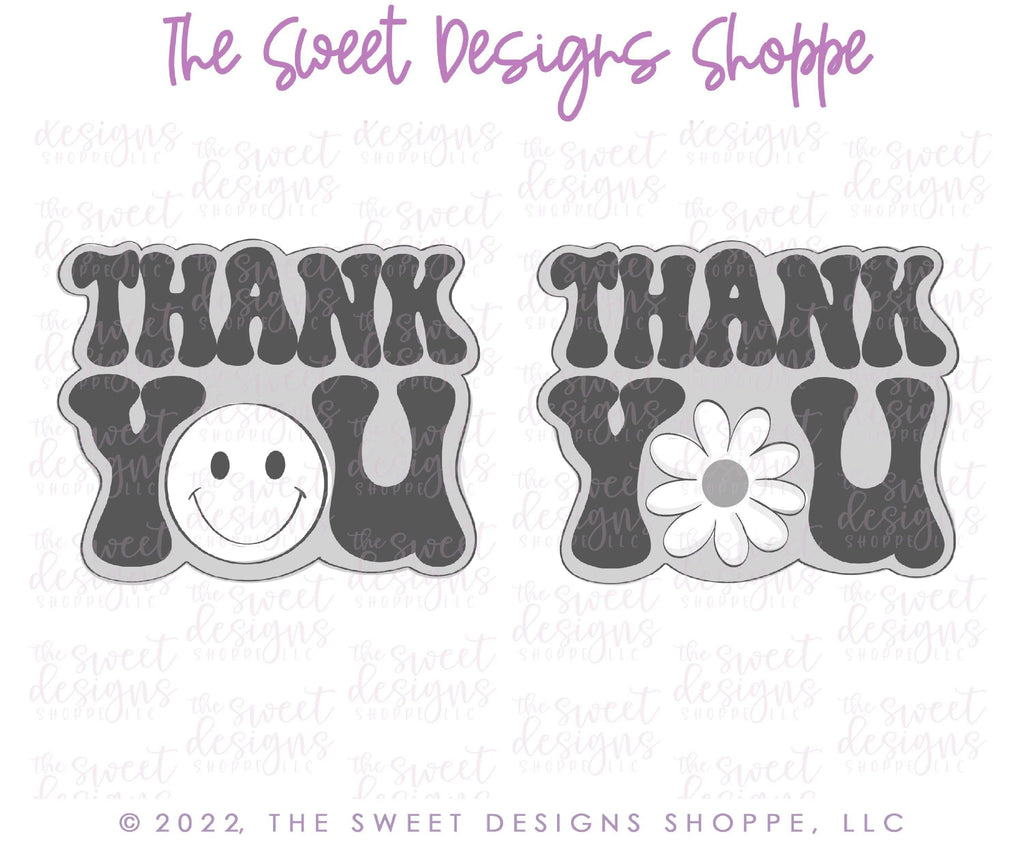 Cookie Cutters - Groovy Thank You Plaque - Cookie Cutter - The Sweet Designs Shoppe - - ALL, Cookie Cutter, Grad, Graduation, graduations, handlettering, Nurse, Nurse Appreciation, Plaque, Plaques, PLAQUES HANDLETTERING, Promocode, School, School / Graduation, Teacher, Teacher Appreciation, Thanks