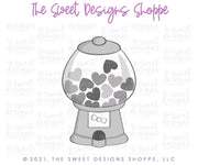 Cookie Cutters - Gumball Machine and Plaque Set - 2 Piece Set - Cookie Cutters - The Sweet Designs Shoppe - TSDS - - ALL,Cookie Cutter,Food,Food and Beverage,Food beverages,I CHEWS you Plaque,Mini Set,Mini Sets,Promocode,regular sets,set,sets,valentine,valentines