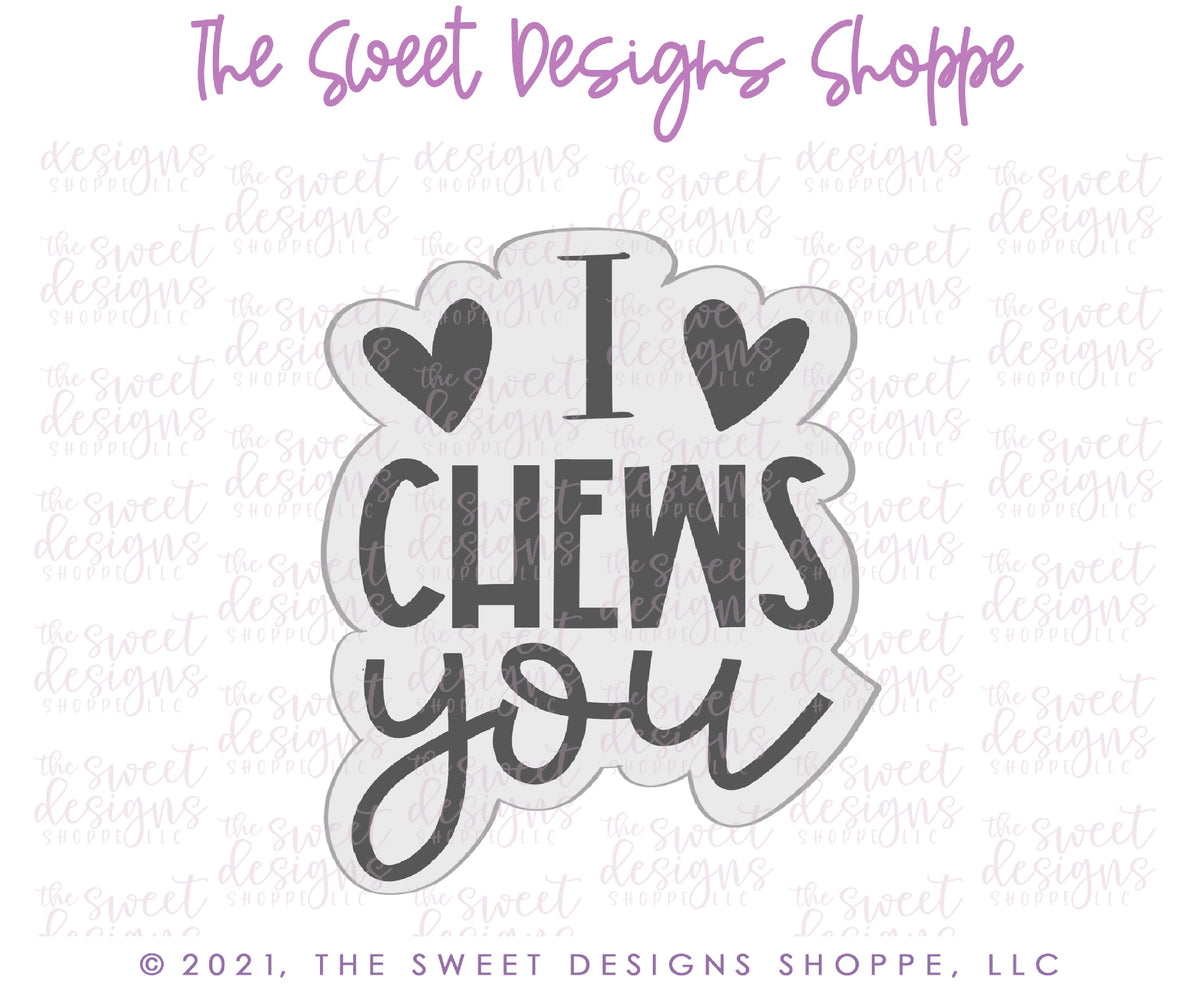Cookie Cutters - Gumball Machine and Plaque Set - 2 Piece Set - Cookie Cutters - The Sweet Designs Shoppe - TSDS - - ALL,Cookie Cutter,Food,Food and Beverage,Food beverages,I CHEWS you Plaque,Mini Set,Mini Sets,Promocode,regular sets,set,sets,valentine,valentines
