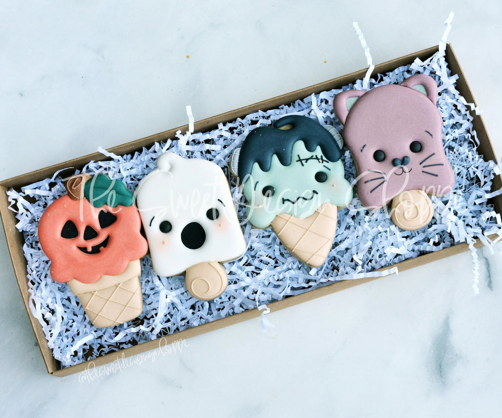 Cookie Cutters - Halloween Cold Treats Set - Cookie Cutters - The Sweet Designs Shoppe - - ALL, cone, Cookie Cutter, Fall / Halloween, Food, Food and Beverage, Food beverages, Halloween, Halloween set, Halloween Sets, ice cream, icecream, Mini Sets, pop, popscicle, Promocode, regular sets, set, Summer