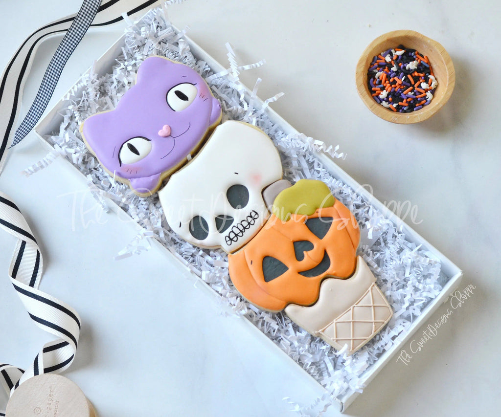 Cookie Cutters - Halloween Ice Cream Cone Set - Cookie Cutters - The Sweet Designs Shoppe - - ALL, cone, Cookie Cutter, dia de los muertos, dia de muertos, Fall / Halloween, Food, Food and Beverage, Food beverages, Halloween, Halloween set, Halloween Sets, icecream, Mini Sets, popscicle, Promocode, regular sets, set, Summer