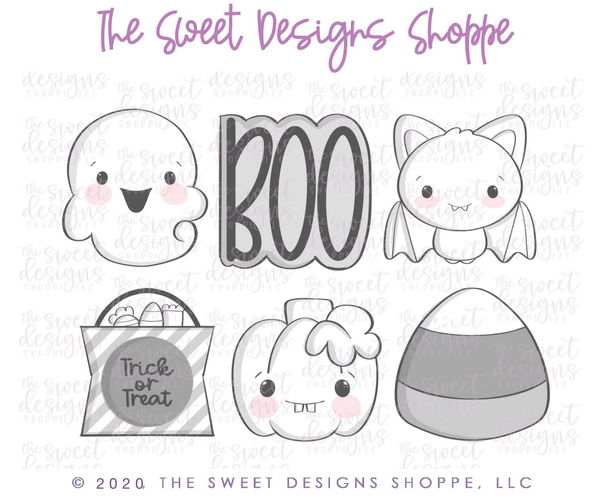 Cookie Cutters - Halloween Set - Set of 6 - Cookie Cutters - The Sweet Designs Shoppe - TSDS - - ALL,Cookie Cutter,Fall / Halloween,Halloween,Halloween set,Halloween Sets,Mini Sets,Promocode,set,STL