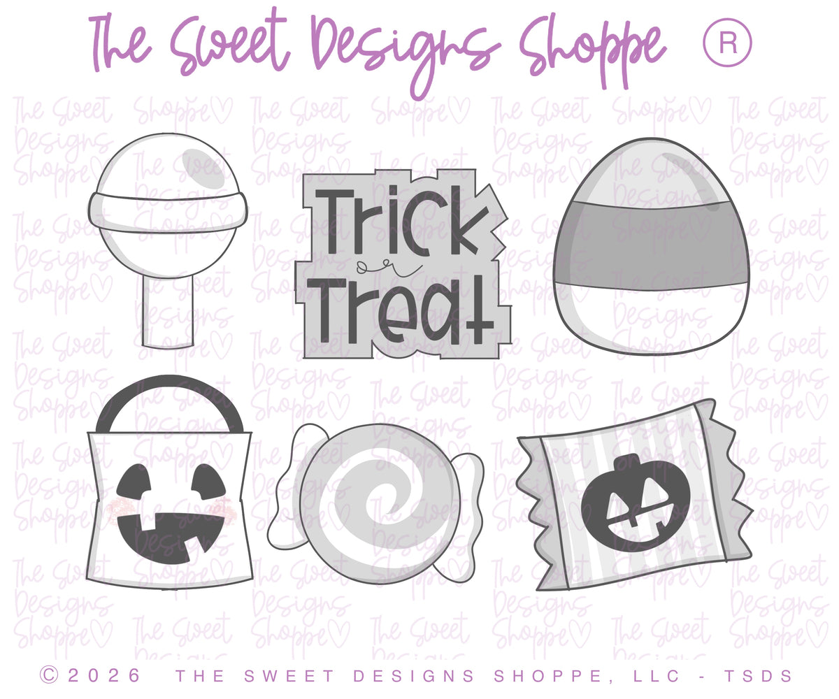 Cookie Cutters - Halloween Treats Set - Set of 6 - Cookie Cutters - The Sweet Designs Shoppe - TSDS - - ALL,Cookie Cutter,halloween,Promocode,set,STL