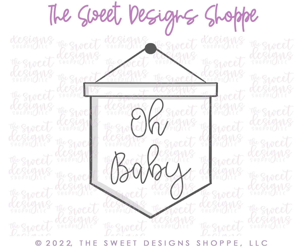 Cookie Cutters - Hanging Banner - Cookie Cutter - The Sweet Designs Shoppe - TSDS - - ALL,Baby,Baby / Kids,baby shower,baby shower favors,baby toys,Bachelorette,Banner,Birthday,Bridal Shower,celebration,Cookie Cutter,Customize,Plaque,Plaques,PLAQUES HANDLETTERING,Promocode,Retro,Ribbon,Sign,STL,Vintage,Wedding,Wedding Favors