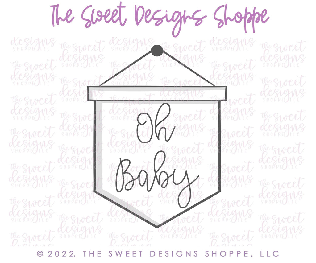 Cookie Cutters - Hanging Banner - Cookie Cutter - The Sweet Designs Shoppe - - ALL, Baby, Baby / Kids, baby shower, baby toys, Bachelorette, Banner, Birthday, Bridal Shower, celebration, Cookie Cutter, Customize, Plaque, Plaques, PLAQUES HANDLETTERING, Promocode, Retro, Ribbon, Sign, Vintage, Wedding