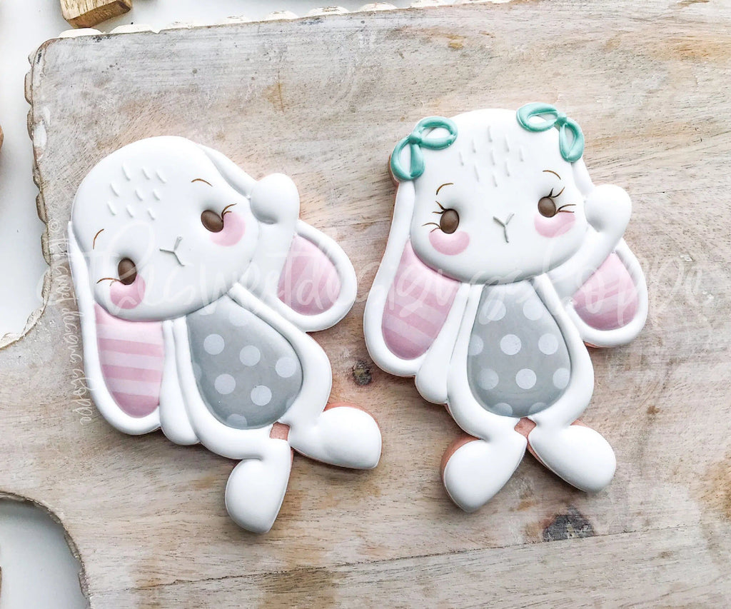 Cookie Cutters - Hanging Bunny, Girly Bunny and Carrot Balloon - 3 Piece Set - Cookie Cutters - The Sweet Designs Shoppe - Set of 3 - Cutters ( 2 Fat and 1 Regular) - ALL, Animal, Animals, Animals and Insects, Cookie Cutter, Easter, Easter / Spring, Mini Set, Mini Sets, Promocode, regular sets, set, sets