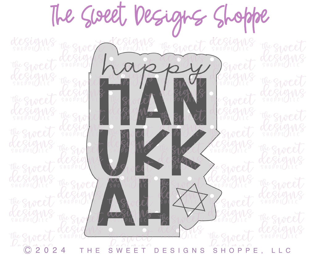 Cookie Cutters - Hanukkah Celebration Cookie Cutters Set - Set of 5 - Cookie Cutters - The Sweet Designs Shoppe - - ALL, Cookie Cutter, Hanukkah, Mini Sets, new, Promocode, regular sets, set, STL