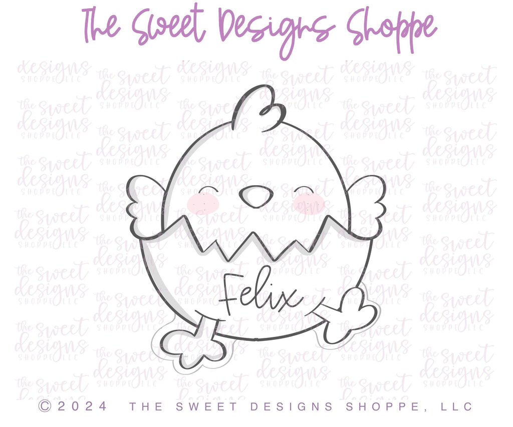 Cookie Cutters - Happy Chick Hatching - The Sweet Designs Shoppe - - ALL, Animal, Chick, Cookie Cutter, Easter, Easter / Spring, Food, Food & Beverages, Promocode, Sweet, Sweets