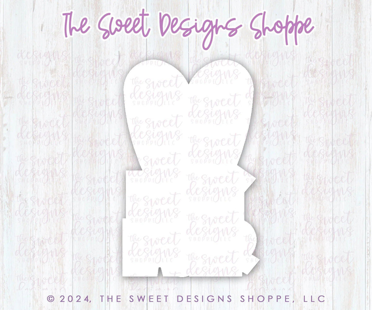 Cookie Cutters - Happy Easter (Bunny) Plaque - Cookie Cutter - The Sweet Designs Shoppe - TSDS - - ALL,Animal,Animals,Animals and Insects,Cookie Cutter,Easter,Easter / Spring,handlettering,Plaque,Plaques,PLAQUES HANDLETTERING,Promocode,STL