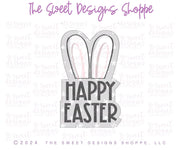 Cookie Cutters - Happy Easter (Bunny) Plaque - Cookie Cutter - The Sweet Designs Shoppe - TSDS - - ALL,Animal,Animals,Animals and Insects,Cookie Cutter,Easter,Easter / Spring,handlettering,Plaque,Plaques,PLAQUES HANDLETTERING,Promocode,STL