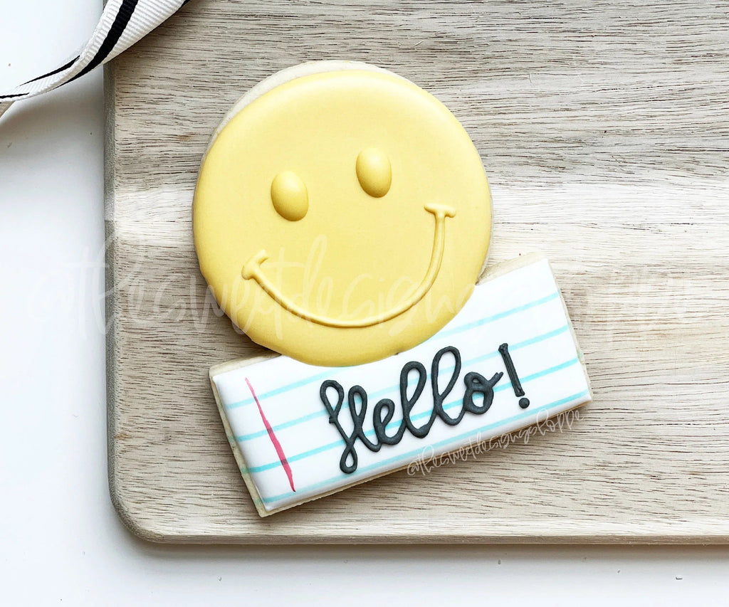 Cookie Cutters - Happy Face Plaque - Cookie Cutter - The Sweet Designs Shoppe - TSDS - - ALL,back to school,Circle,Circle Plaque,Cookie Cutter,happy face,homeschool,Plaque,Plaques,PLAQUES HANDLETTERING,Promocode,School,School / Graduation,School Plaque,school supplies,Smiley Face Plaque,Teacher,Teacher Appreciation