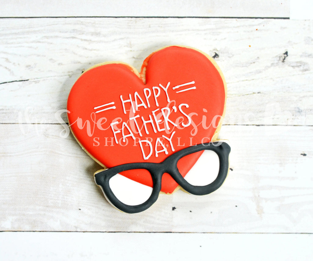 Cookie Cutters - Happy Father's Day Heart Plaque - Cookie Cutter - Sweet Designs Shoppe - - ALL, Cookie Cutter, dad, Father, Fathers Day, grandfather, mother, Mothers Day, Plaque, Promocode, valentine, valentines