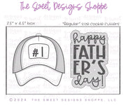 Cookie Cutters - Happy FATHER'S Day Plaque & Baseball Cap Cookie Cutter Set - Set of 2 - Cookie Cutters - The Sweet Designs Shoppe - TSDS - - ALL,baseball,Cookie Cutter,dad,Father,Fathers Day,grandfather,Mini Sets,Plaque,Plaques,PLAQUES HANDLETTERING,Promocode,regular sets,set,sport,sports,STL,Summer
