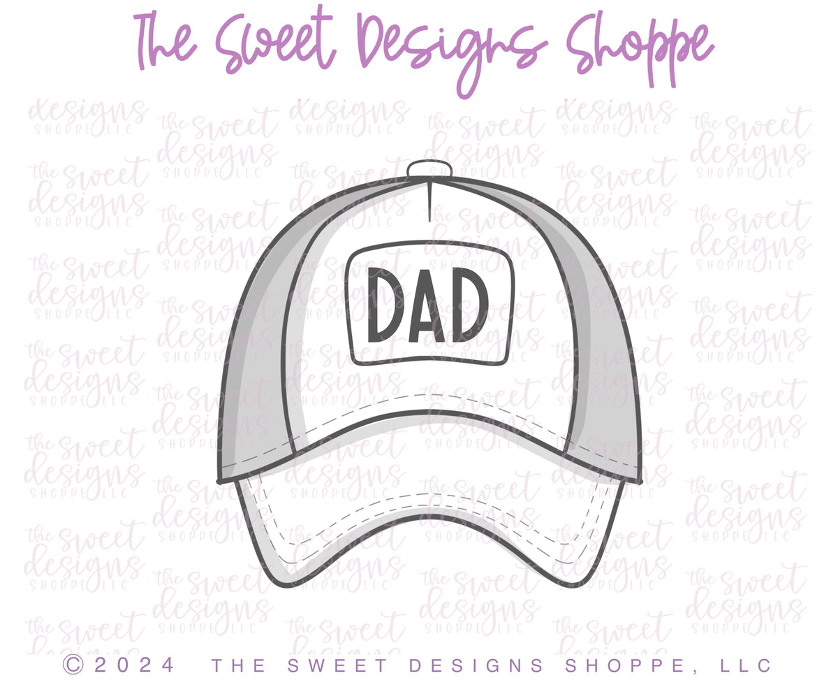 Cookie Cutters - Happy FATHER'S Day Plaque & Baseball Cap Cookie Cutter Set - Set of 2 - Cookie Cutters - The Sweet Designs Shoppe - TSDS - - ALL,baseball,Cookie Cutter,dad,Father,Fathers Day,grandfather,Mini Sets,Plaque,Plaques,PLAQUES HANDLETTERING,Promocode,regular sets,set,sport,sports,STL,Summer