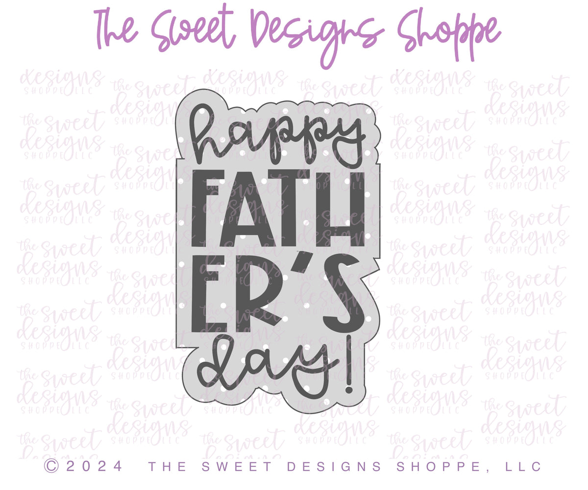 Cookie Cutters - Happy FATHER'S Day Plaque & Baseball Cap Cookie Cutter Set - Set of 2 - Cookie Cutters - The Sweet Designs Shoppe - TSDS - - ALL,baseball,Cookie Cutter,dad,Father,Fathers Day,grandfather,Mini Sets,Plaque,Plaques,PLAQUES HANDLETTERING,Promocode,regular sets,set,sport,sports,STL,Summer