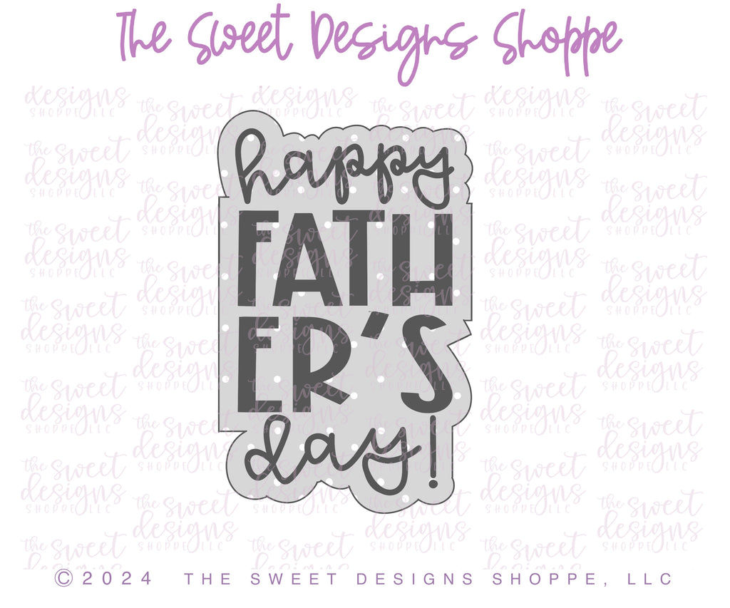 Cookie Cutters - Happy FATHER'S Day Plaque & Baseball Cap Cookie Cutter Set - Set of 2 - Cookie Cutters - The Sweet Designs Shoppe - TSDS - - ALL,baseball,Cookie Cutter,dad,Father,Fathers Day,grandfather,Mini Sets,Plaque,Plaques,PLAQUES HANDLETTERING,Promocode,regular sets,set,sport,sports,STL,Summer