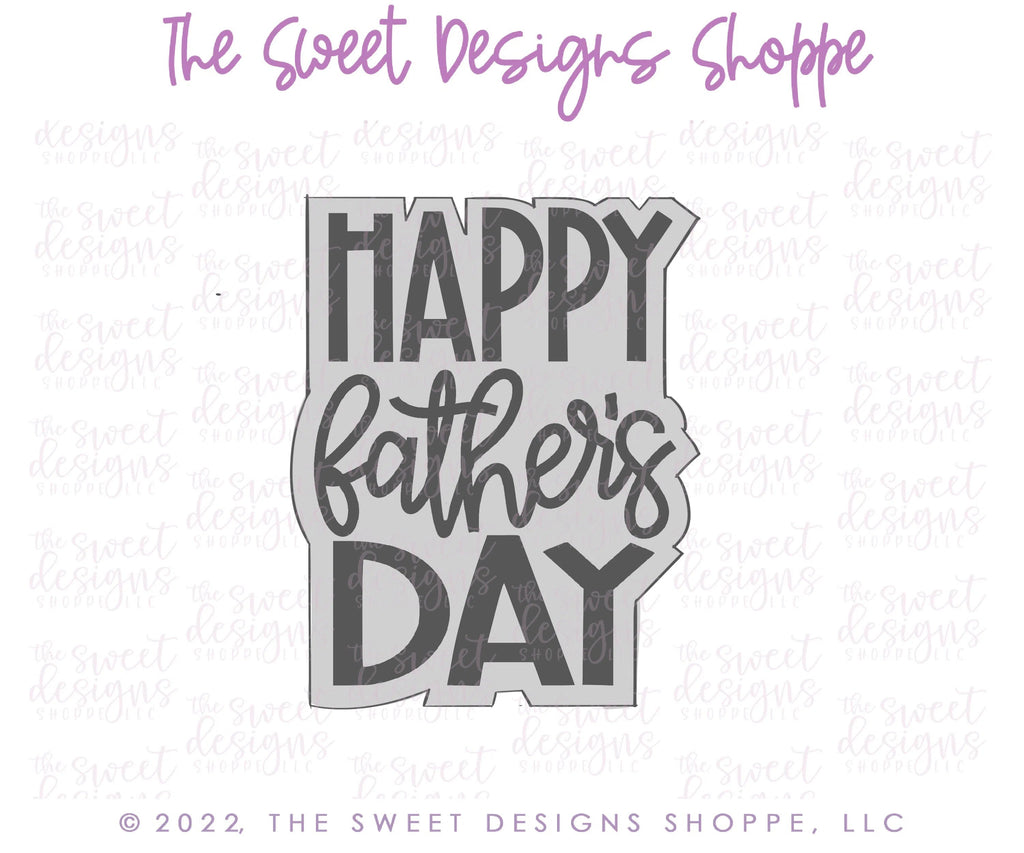 Cookie Cutters - Happy Fathers Day Plaque - Cookie Cutter - Sweet Designs Shoppe - - ALL, Cookie Cutter, dad, Father, father's day, grandfather, handlettering, Plaque, Plaques, PLAQUES HANDLETTERING, Promocode