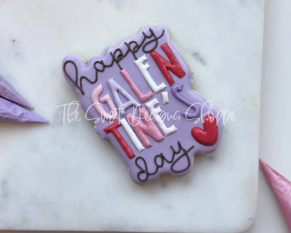 Cookie Cutters - happy GALENTINE'S day Plaque - Cookie Cutter - Sweet Designs Shoppe - - ALL, Cookie Cutter, I love you, Love, love you beary much, Plaque, Plaques, PLAQUES HANDLETTERING, Promocode, valentines