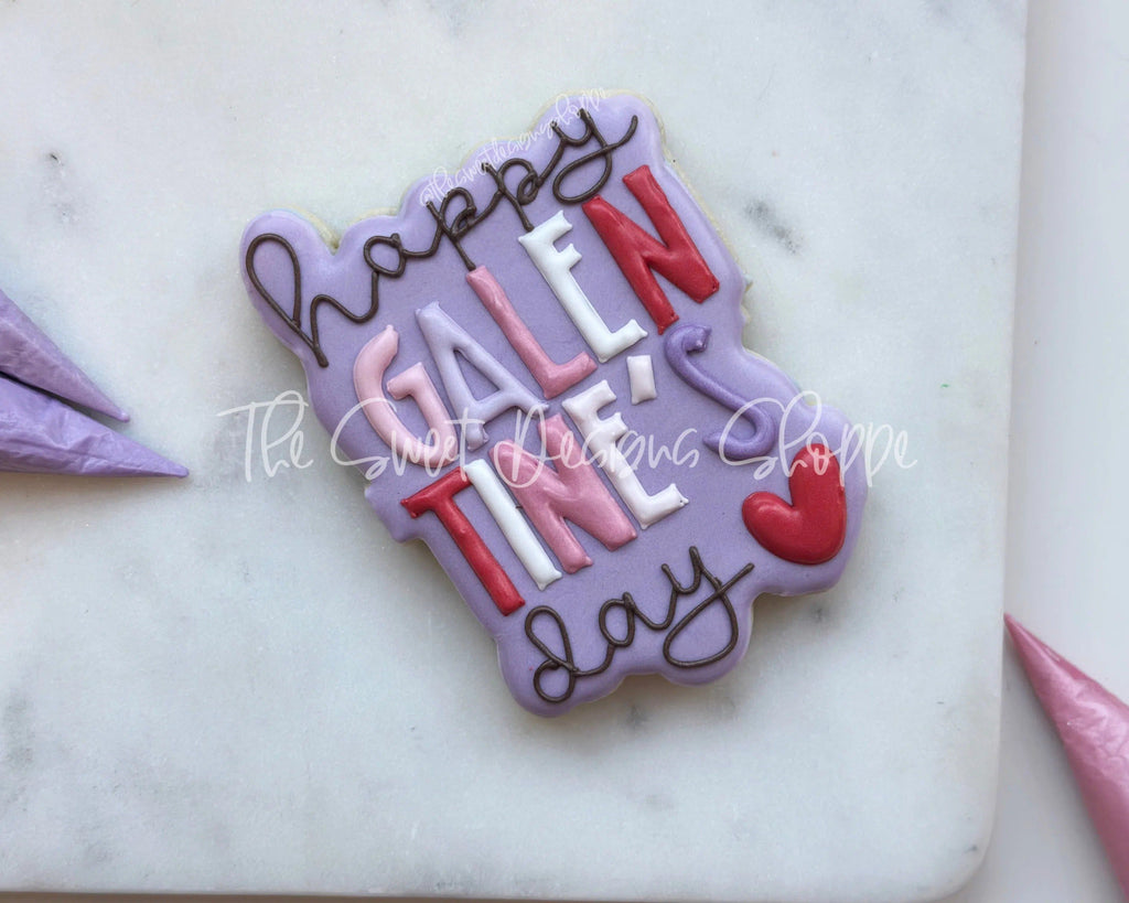 Cookie Cutters - happy GALENTINE'S day Plaque - Cookie Cutter - The Sweet Designs Shoppe - - ALL, Cookie Cutter, I love you, Love, love you beary much, Plaque, Plaques, PLAQUES HANDLETTERING, Promocode, valentines