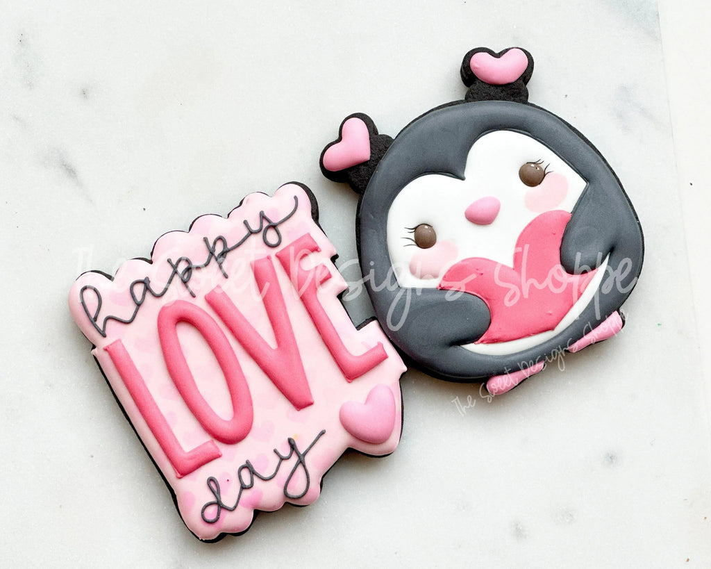 Cookie Cutters - Happy LOVE Day Set - Set of 2 - Cookie Cutters - The Sweet Designs Shoppe - TSDS - - ALL,Animal,Animals,Animals and Insects,Cookie Cutter,Mini Sets,Plaque,Plaques,PLAQUES HANDLETTERING,Promocode,regular sets,set,STL,valentine,valentines