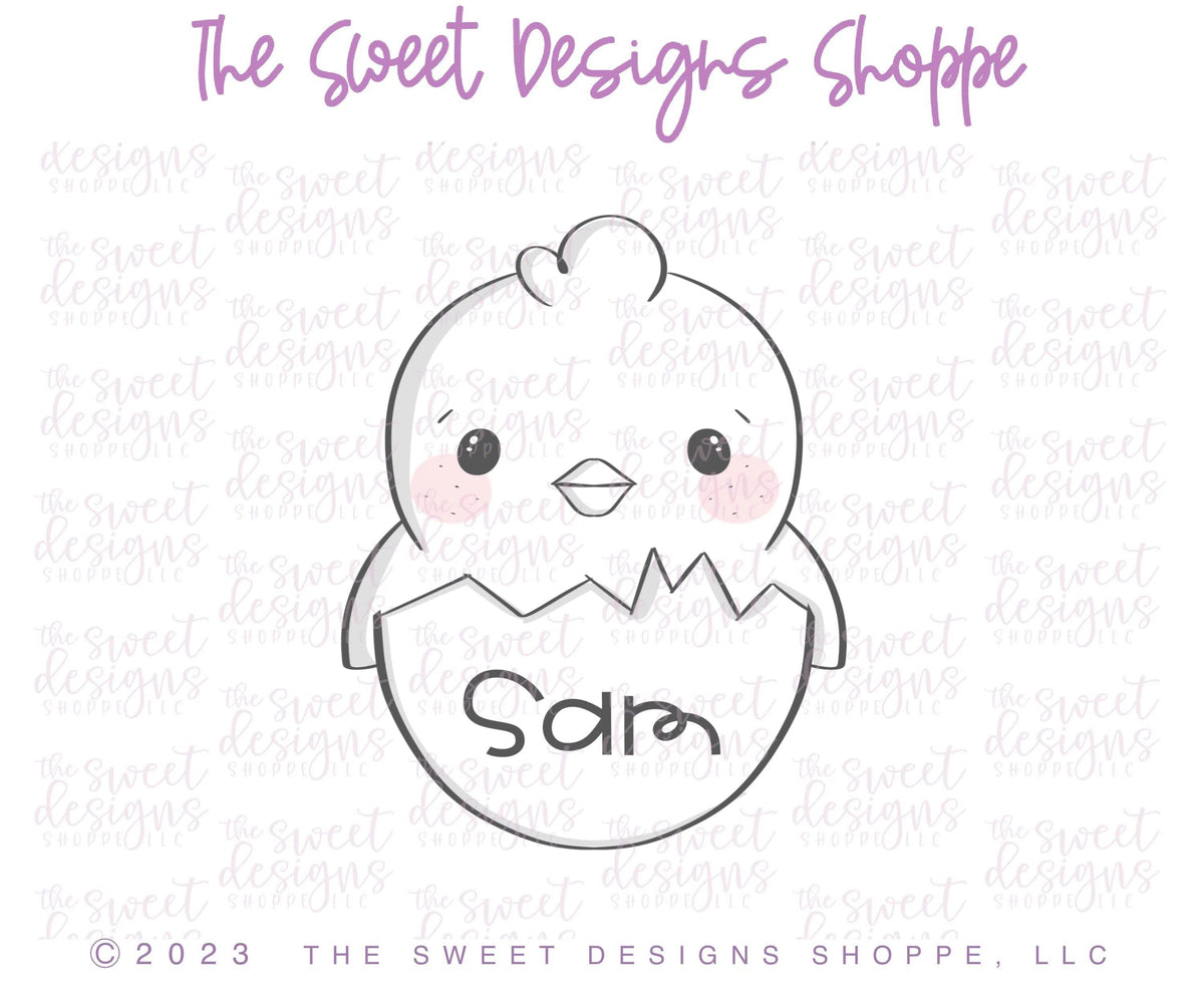 Cookie Cutters - Hatching Chick A - Cookie Cutter - The Sweet Designs Shoppe - TSDS - - ALL,Animal,Animals,Animals and Insects,Chick,Cookie Cutter,Easter,Easter / Spring,Promocode,STL