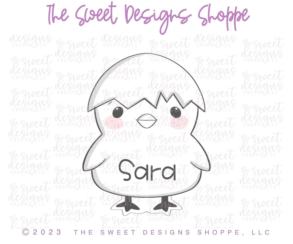 Cookie Cutters - Hatching Chick B - Cookie Cutter - The Sweet Designs Shoppe - TSDS - - ALL,Animal,Animals,Animals and Insects,Chick,Cookie Cutter,Easter,Easter / Spring,Promocode,STL