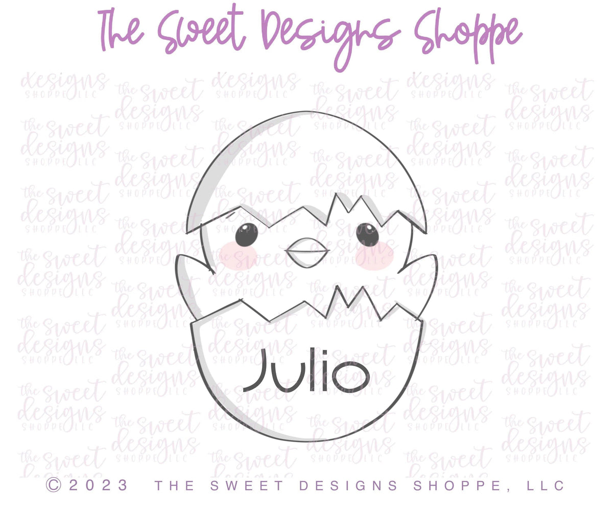 Cookie Cutters - Hatching Chick C - Cookie Cutter - The Sweet Designs Shoppe - TSDS - - ALL,Animal,Animals,Animals and Insects,Chick,Cookie Cutter,Easter,Easter / Spring,Promocode,STL