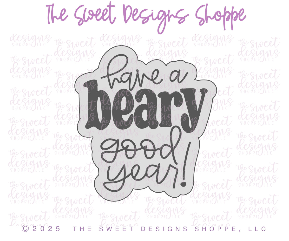 Cookie Cutters - Have a BEARY Good Year Paque - Cookie Cutter - The Sweet Designs Shoppe - TSDS - - ALL,back to school,Cookie Cutter,have a Beary good year plaque,Plaque,Plaques,Promocode,School,School / Graduation,School Plaque,school supplies,STL