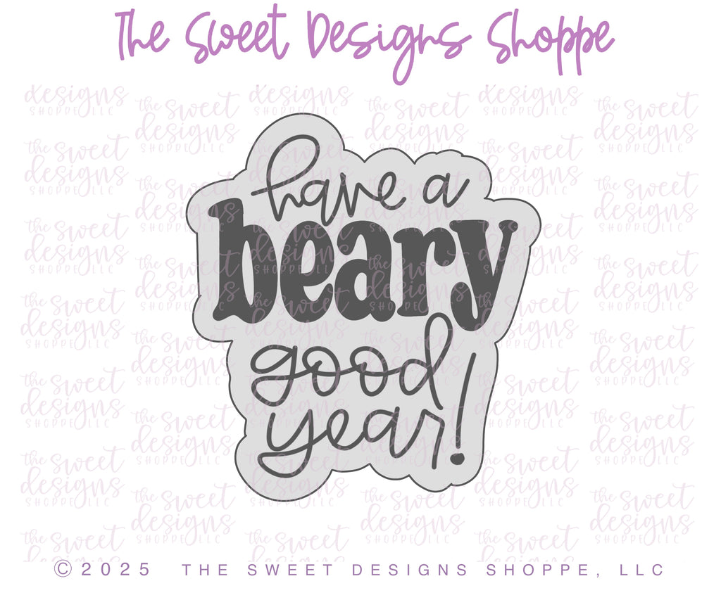 Cookie Cutters - Have a beary good year! Set - Set of 2 - Cookie Cutters - The Sweet Designs Shoppe - TSDS - - ALL,Animals,back to school,Cookie Cutter,Plaque,Plaques,PLAQUES HANDLETTERING,Promocode,regular sets,School,School / Graduation,school supplies,set,STL