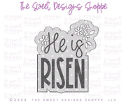 Cookie Cutters - He is Risen Daisy Plaque - Cookie Cutter - The Sweet Designs Shoppe - TSDS - - ALL,Animal,Animals,Cookie Cutter,Easter,Easter / Spring,First Communion,floral,Nature,Plaque,Plaques,Promocode,Religious,STL