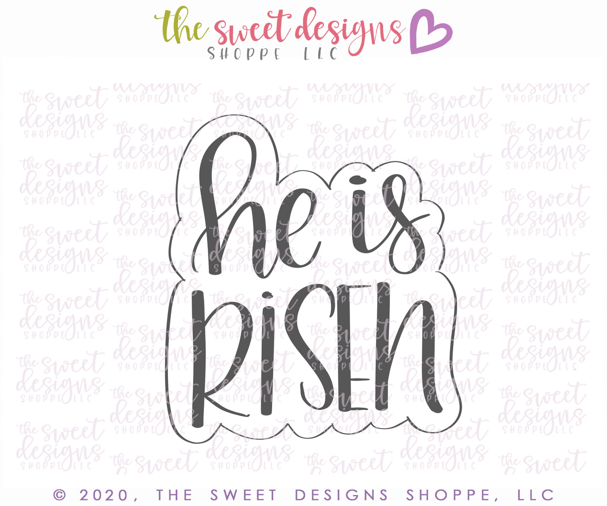 Cookie Cutters - He is Risen Set - Set of 5 - Cookie Cutters - The Sweet Designs Shoppe - TSDS - - ALL,Cookie Cutter,Easter,Easter / Spring,First Communion,Mini Sets,Promocode,Religious,set,STL