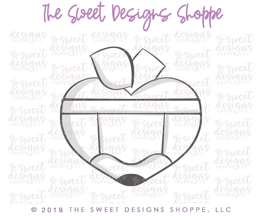 Cookie Cutters - Heart Apple - Cookie Cutter - The Sweet Designs Shoppe - TSDS - - ALL,Apple,Cookie Cutter,Food,Food and Beverage,Food beverages,Fruits and Vegetables,Grad,graduations,Promocode,school,School / Graduation,STL,valentine,valentines