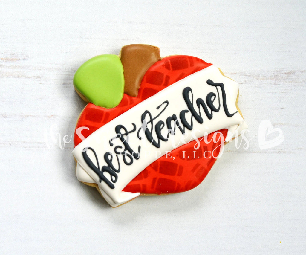 Cookie Cutters - Heart Apple With Ribbon - Cookie Cutter - The Sweet Designs Shoppe - TSDS - - ALL,Apple,Cookie Cutter,Food,Food and Beverage,Food beverages,Fruits and Vegetables,Grad,graduations,Promocode,school,School / Graduation,STL,teacher,teacher appreciation,valentine,valentines