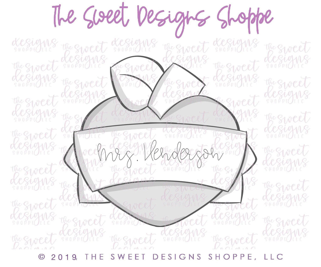 Cookie Cutters - Heart Apple With Ribbon - Cookie Cutter - The Sweet Designs Shoppe - - 2019, ALL, Apple, Cookie Cutter, Food, Food and Beverage, Food beverages, Fruits and Vegetables, Grad, graduations, Promocode, school, School / Graduation, school collection 2019, teacher, teacher appreciation, valentine, valentines